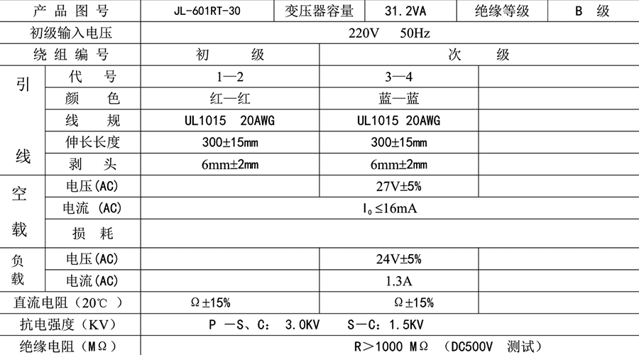 技术参数